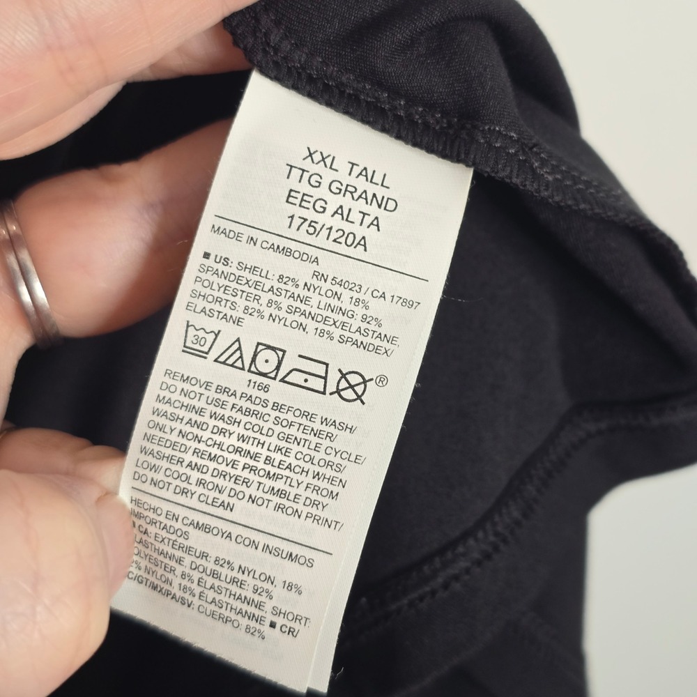 Old Navy Active Go-Dry Black Exercise Dress XXL Tall Built-in Shorts - Picture 5 of 5